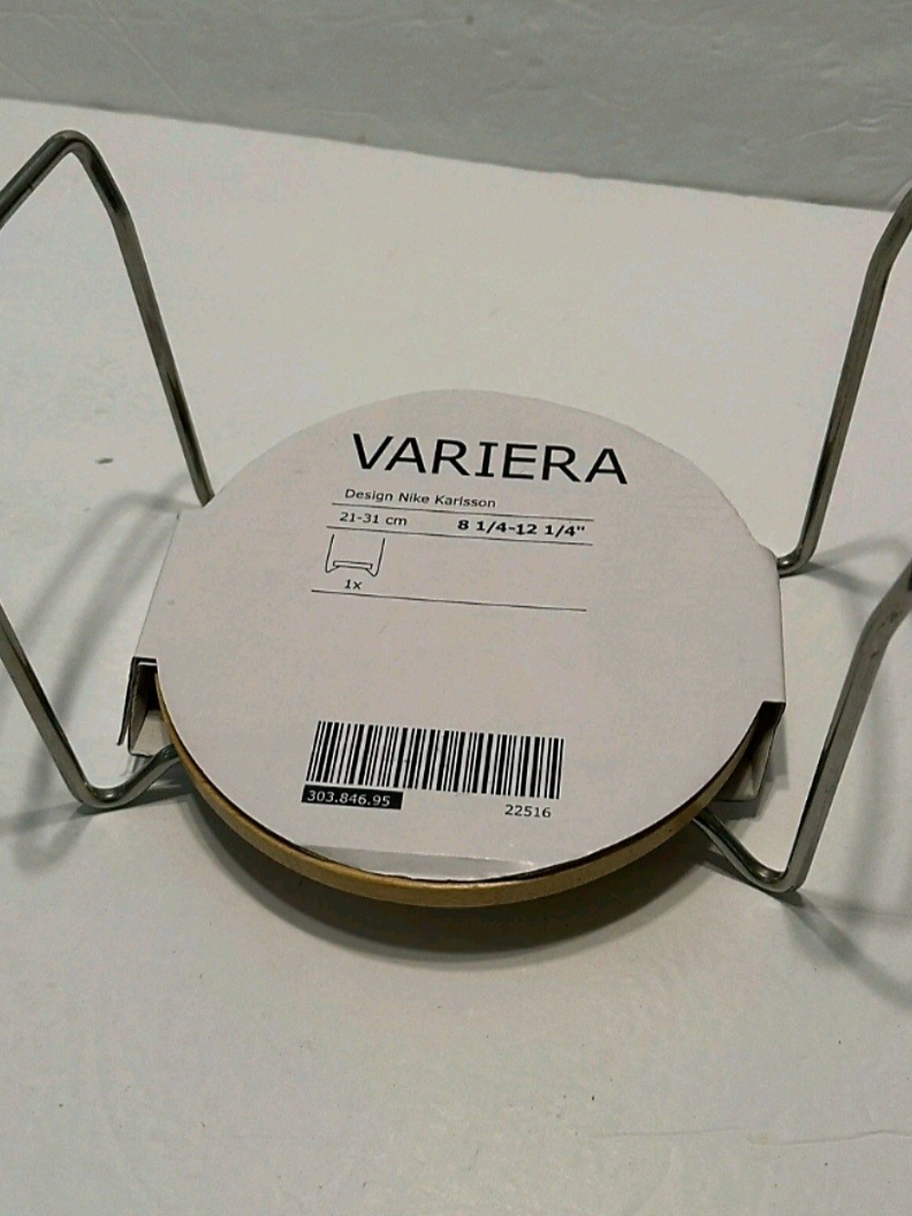 IKEA VARIERA Pot and Lid Rack in Silver